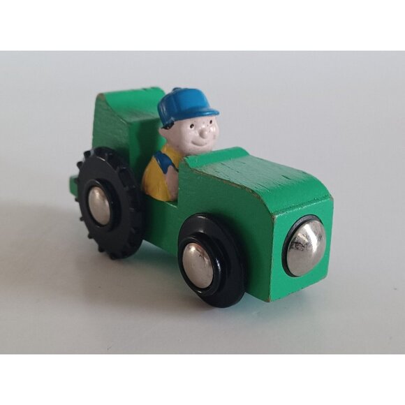 Tumble Tree Woods Green Wooden Tractor - Wood - Toys For Boys - Picture 7 of 12